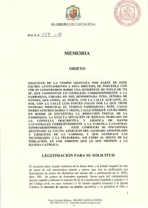 Escrito del Obispado al Ayuntamiento